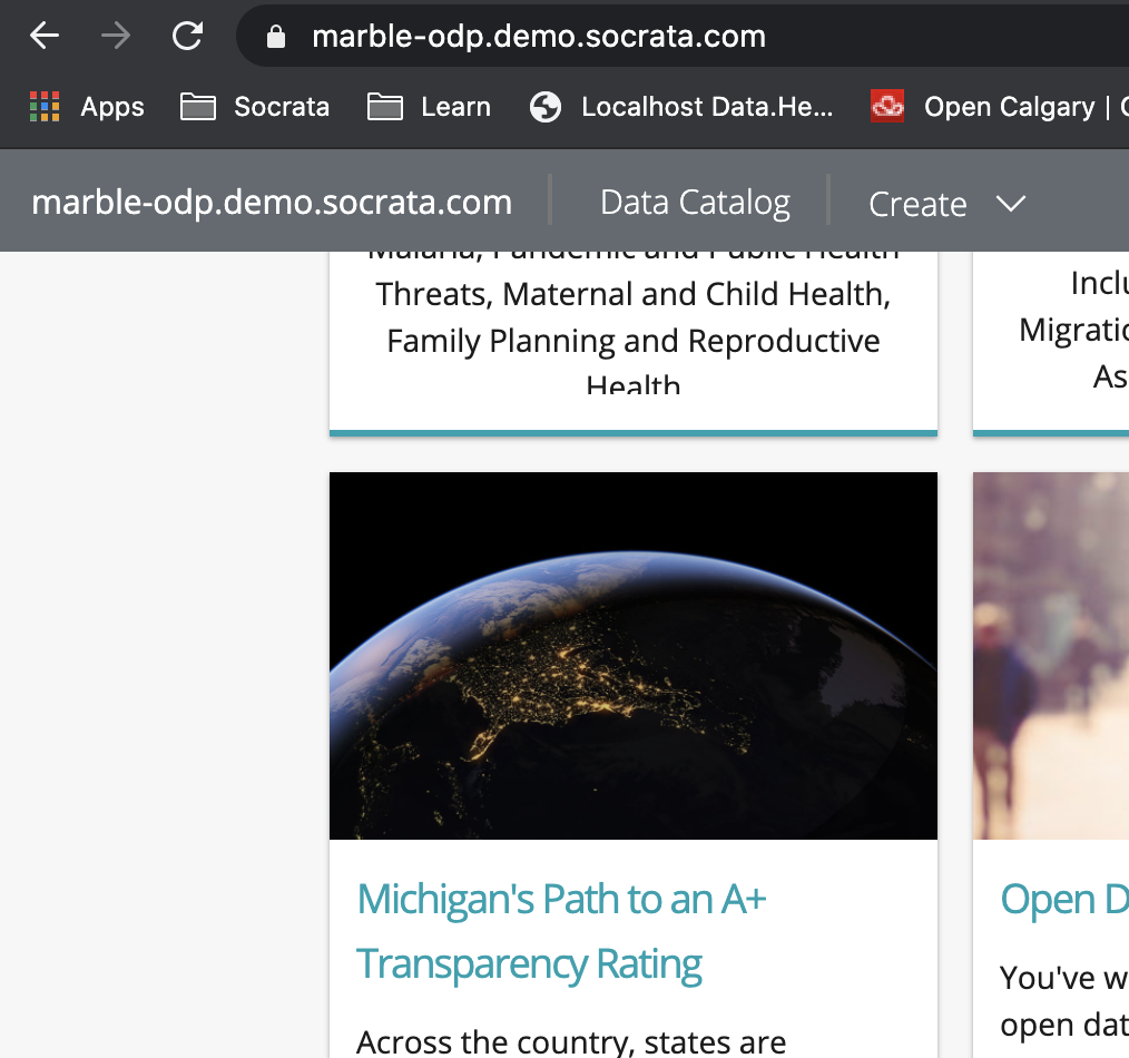 New image on Socrata homepage
