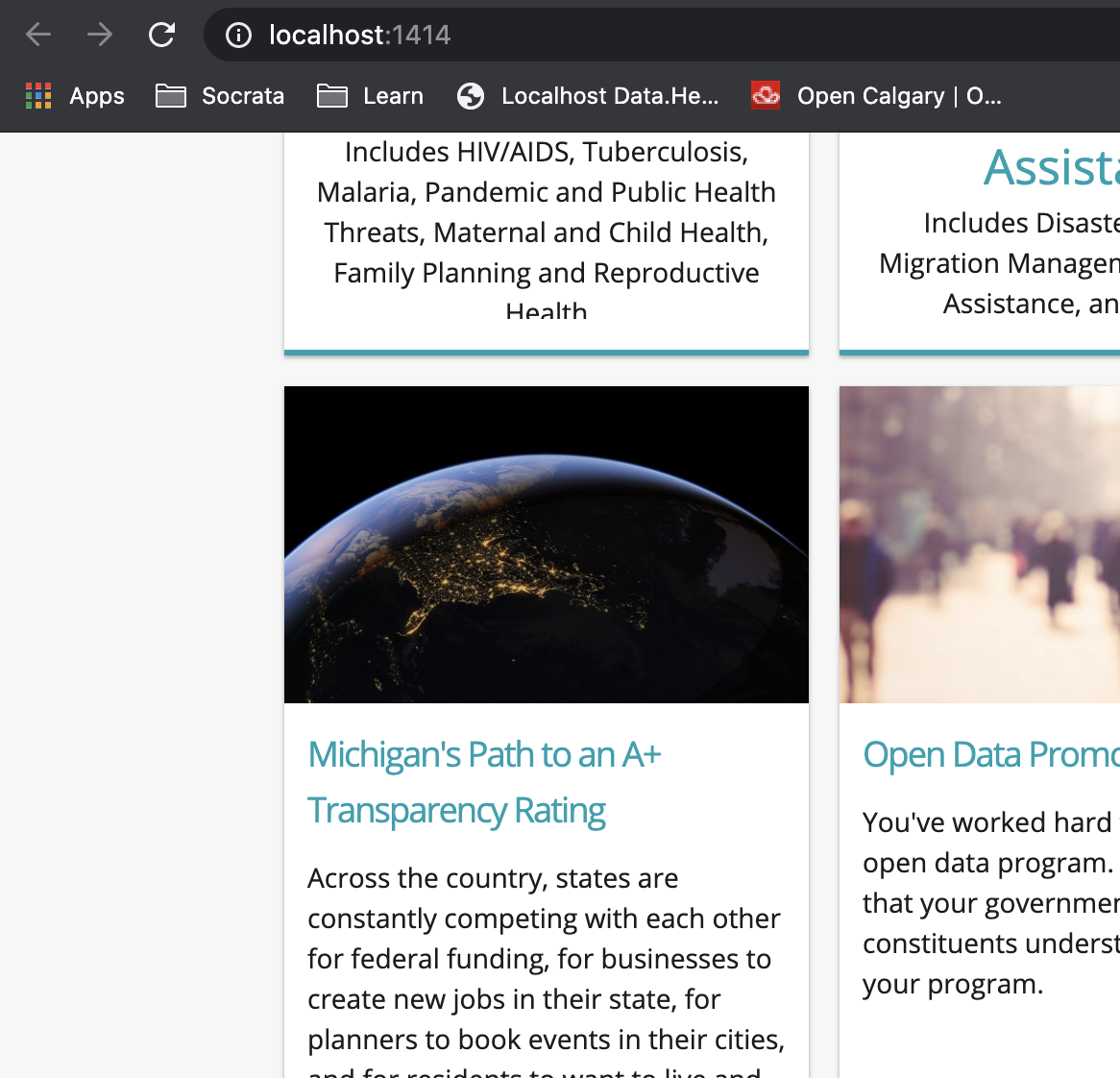 Preview of the new image on localhost
