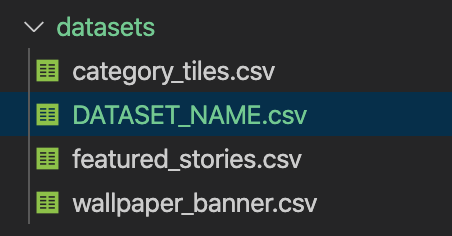 Adding a dataset .csv file to the dataset directory