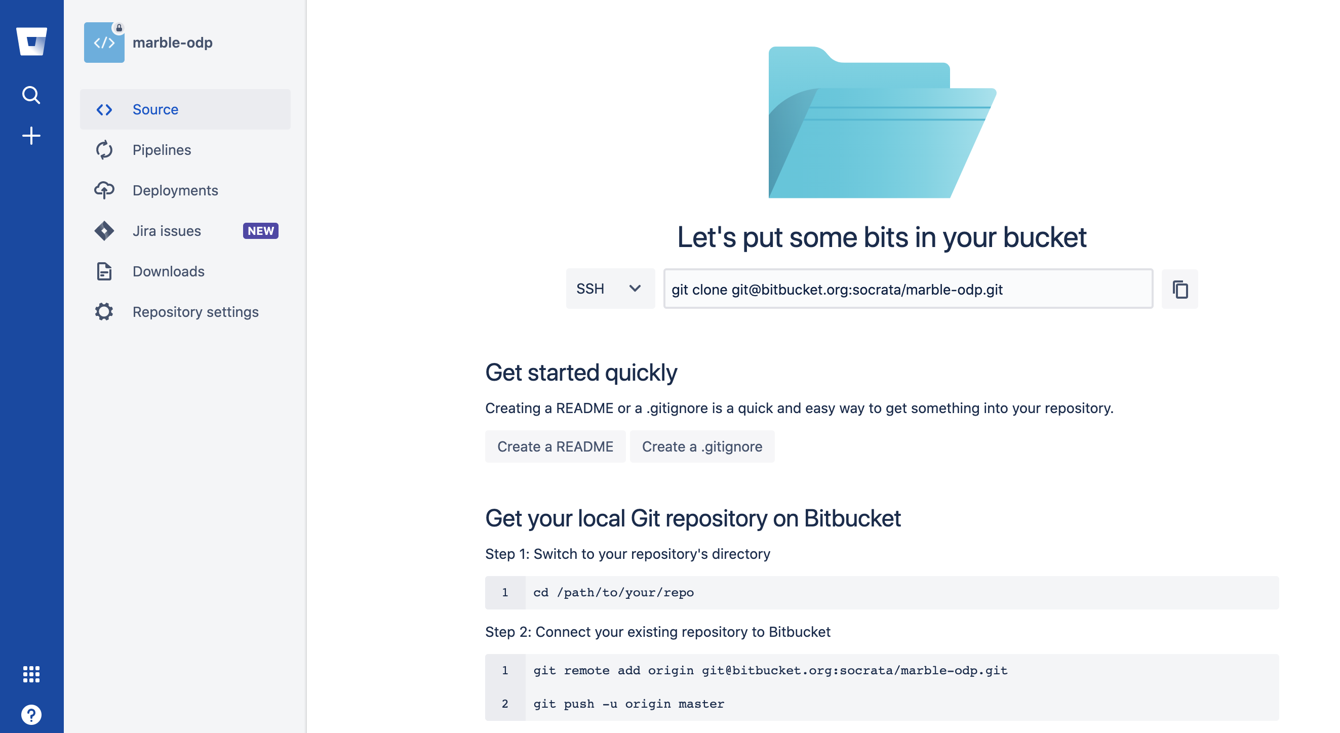 Completed repository page