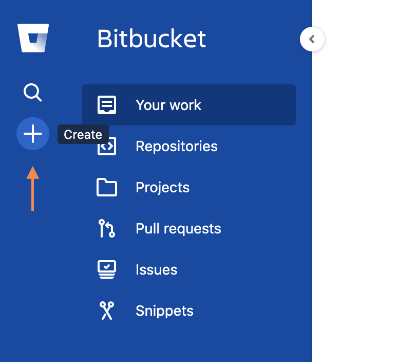 Create repository button