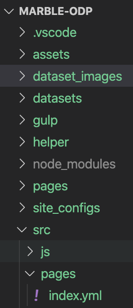 marble project pages directory